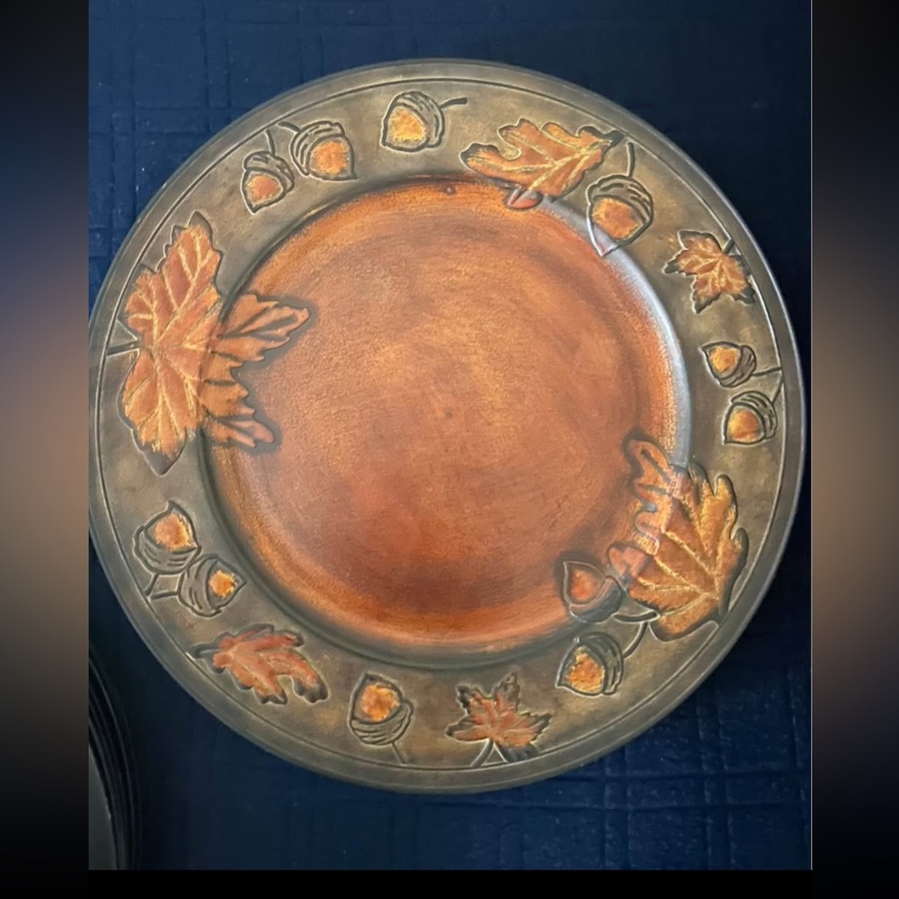 set of 7 decorative 13” plates